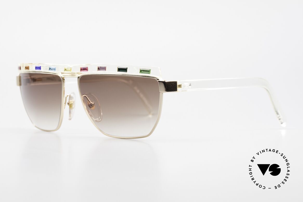 Paloma Picasso 3706 With Colors Of All Gemstones, in 1990, Paloma created these beautiful sunglasses, Made for Women