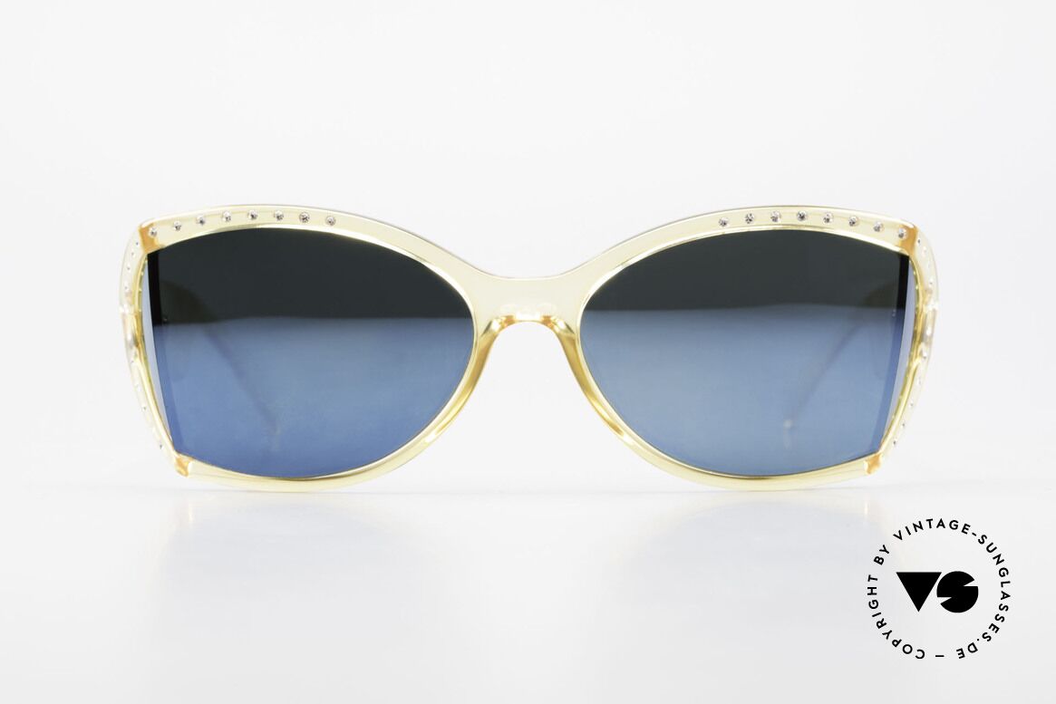 Christian Dior 2439 80's Crystal Sunglasses Gem, futuristic Christian Dior ladies sunglasses from 1989, Made for Women