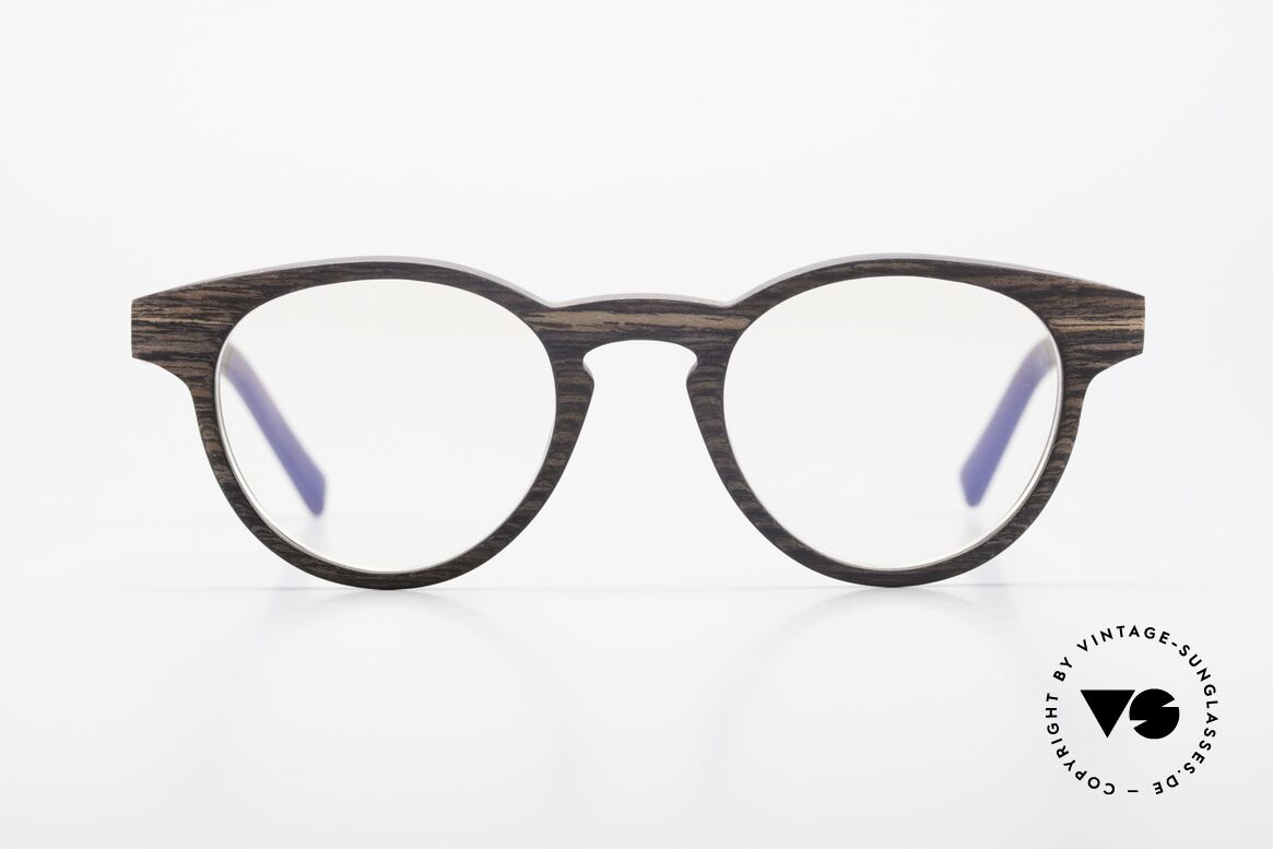 Kerbholz Friedrich Panto Wood Glasses Kingwood, made from rare Kingwood (only available in Brazil), Made for Men and Women