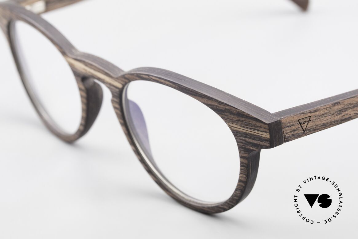 Kerbholz Friedrich Panto Wood Glasses Kingwood, a unique rarity (pure natural material, handmade), Made for Men and Women