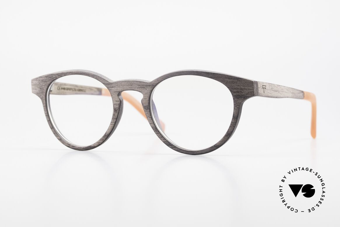 Kerbholz Friedrich Wood Frame Panto Blackwood, WOOD panto glasses by Kerbholz, made in Germany, Made for Men and Women