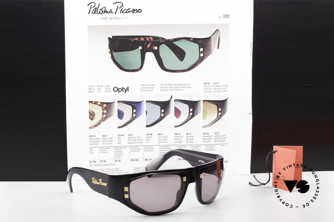 Paloma Picasso 3701 90's Ladies Wrap Sunglasses, Size: medium, Made for Women