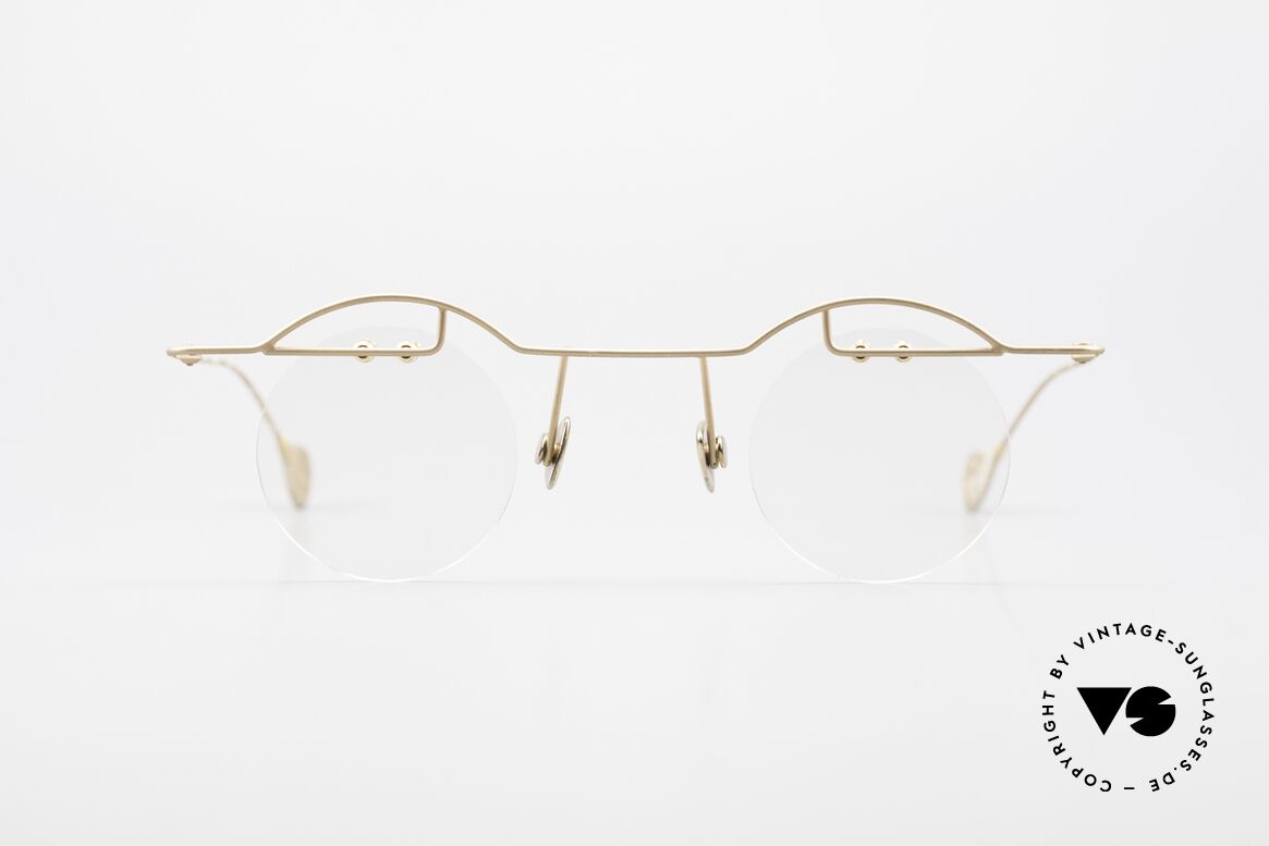 Paul Chiol 02 Bauhaus Eyeglasses Rimless, vintage 90's Paul CHIOL designer eyeglass-frame, Made for Men and Women