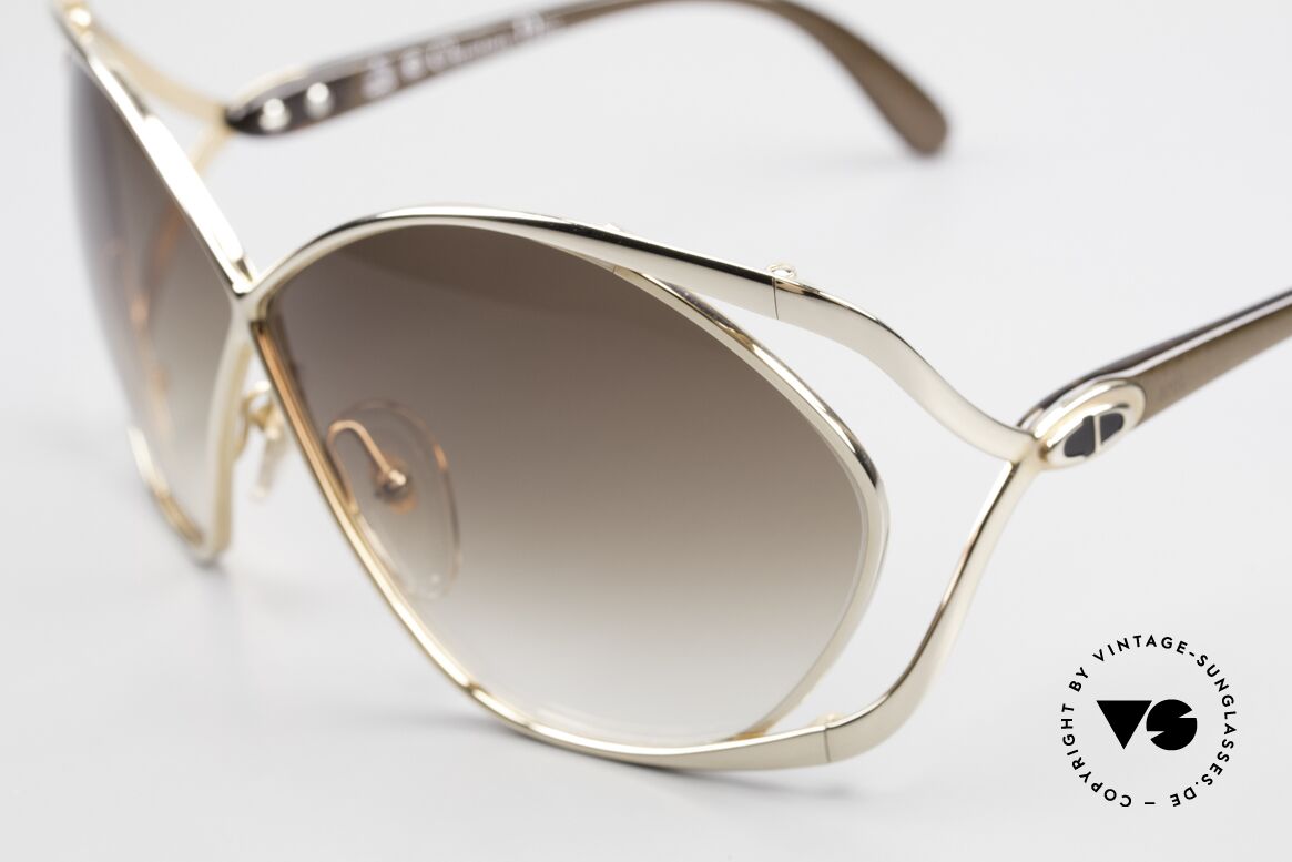 Christian Dior 2056 Ladies Sunglasses Butterfly, GOLD-PLATED frame with brown lenses (100% UV), Made for Women