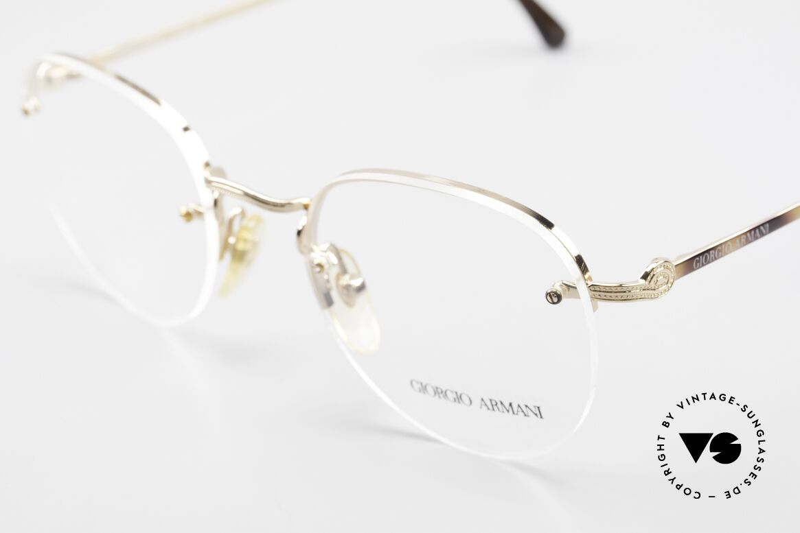 Giorgio Armani 161 Rimless Vintage Eyeglasses 80s, unworn, NOS, one of a kind and outstanding quality, Made for Men and Women