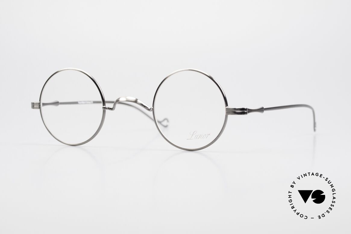 Lunor II 12 Small Round Luxury Glasses, XS round Lunor eyeglasses of the old "LUNOR II" series, Made for Men and Women