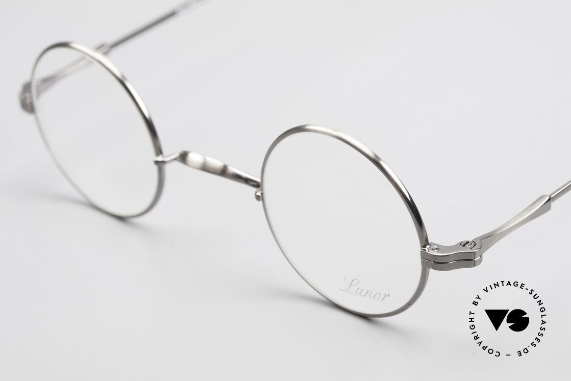 Lunor II 12 Small Round Luxury Glasses, noble, classy, timeless = a genuine LUNOR ORIGINAL!, Made for Men and Women