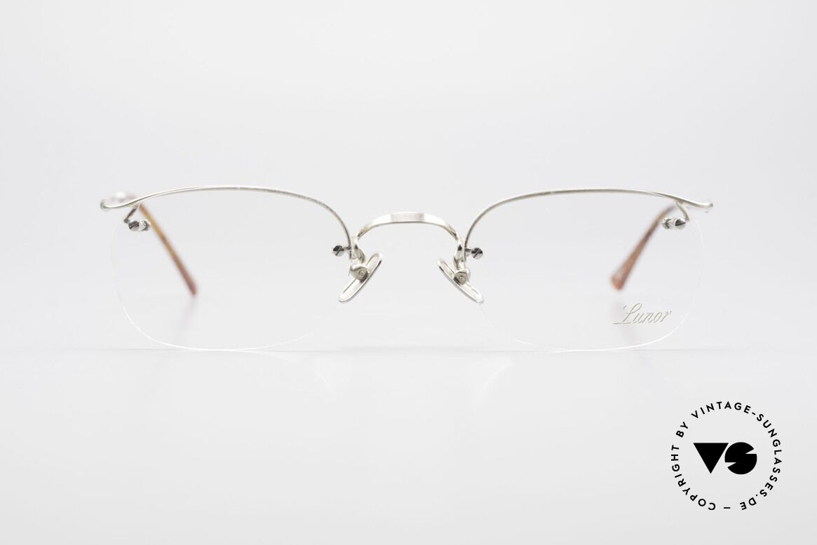 Lunor Classic One Semi Rimless Vintage Glasses, traditional German brand; quality handmade in Germany, Made for Men and Women