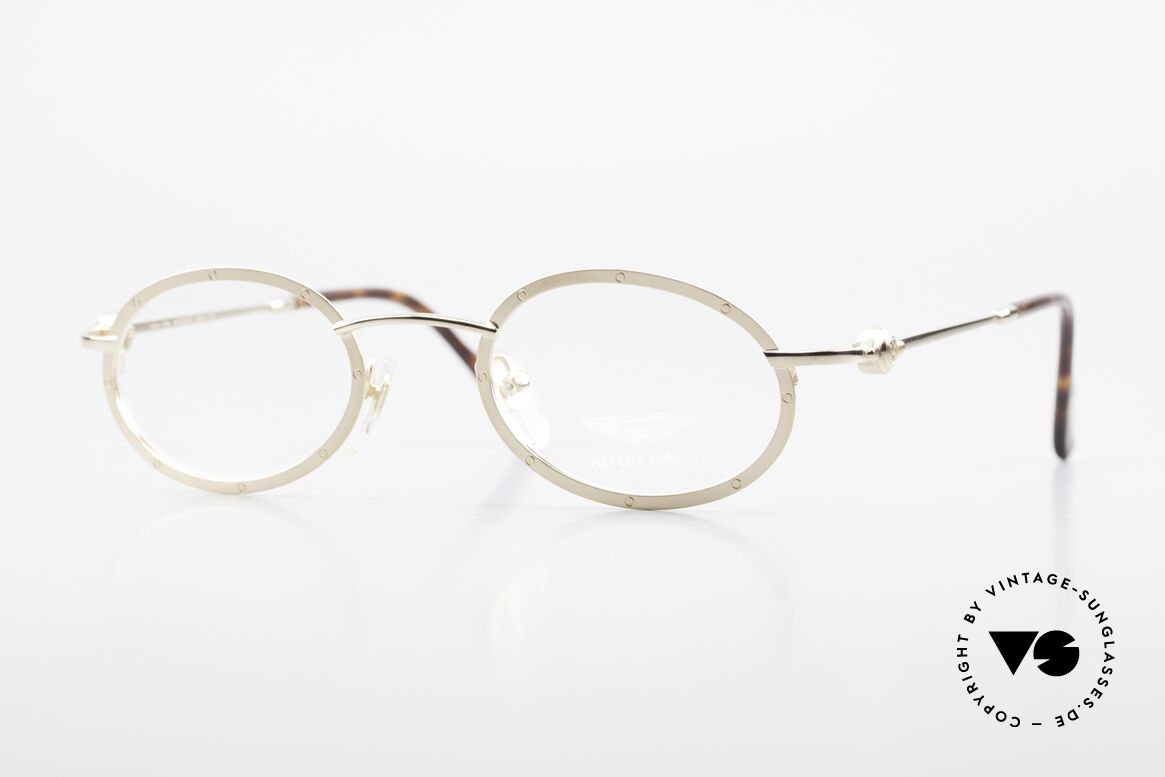 Aston Martin AM34 Oval James Bond Glasses 007, Aston Martin vintage luxury designer eyeglasses, 47°23, Made for Men