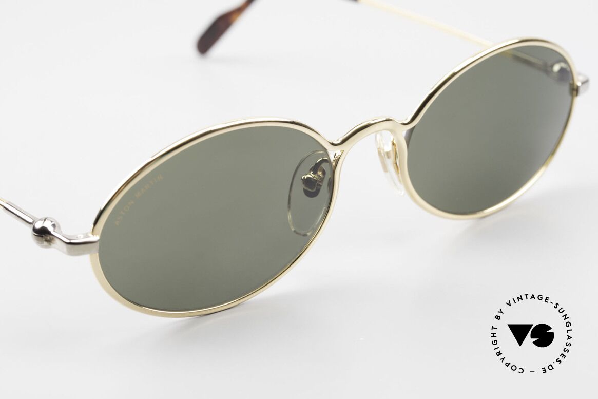 Aston Martin AM13 Oval Sunglasses James Bond, non-reflection mineral lenses with Aston Martin lettering, Made for Men