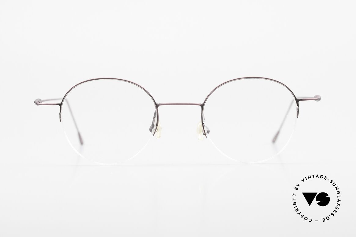 W Proksch's M61/12 Minimalist Semi Rimless Frame, Proksch's vintage Titanium eyeglasses from 1996, Made for Men and Women