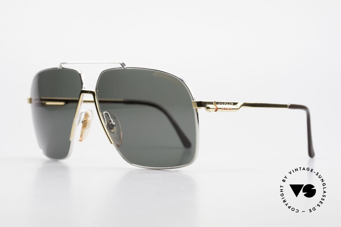 Boeing 5704 Original Old 80's Pilots Shades, integrated shock-absorbers and self-adjusting pads, Made for Men