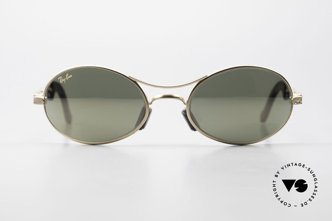Ray Ban Orbs 9 Base Oval Gold Mirror B&L USA Shades, futuristic sports designer sunglasses by Ray Ban; B&L, Made for Men