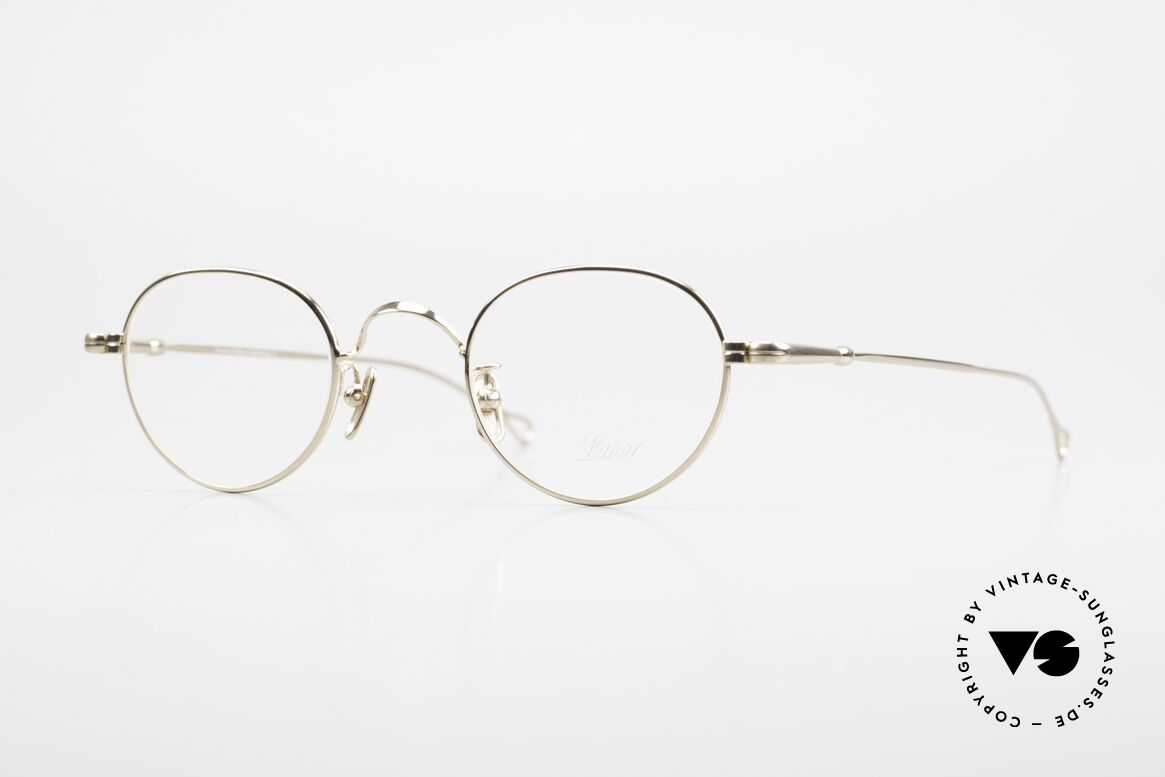 Lunor V 107 Panto Eyeglasses Gold Plated, LUNOR: honest craftsmanship with attention to details, Made for Men