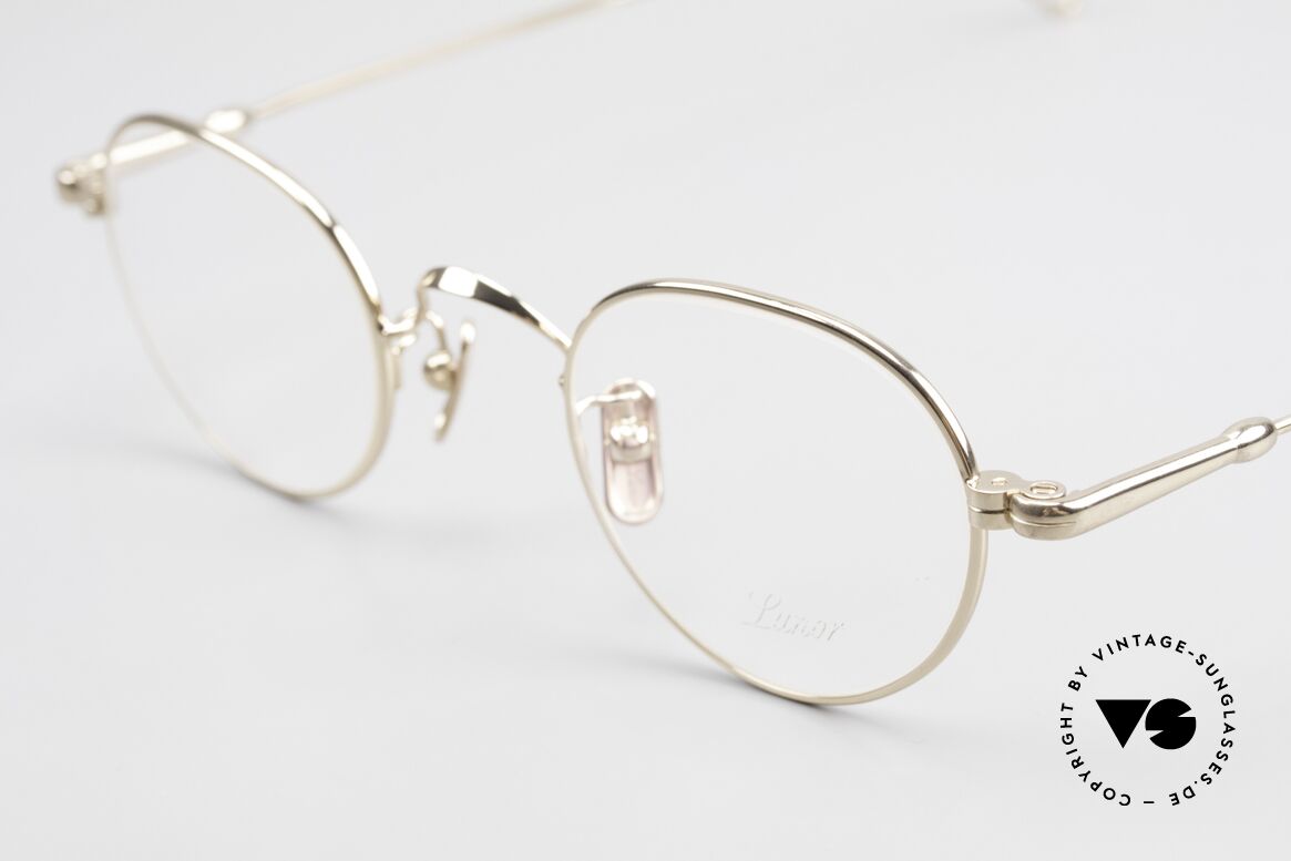 Lunor V 107 Panto Eyeglasses Gold Plated, from the 2011's collection, but in a well-known quality, Made for Men