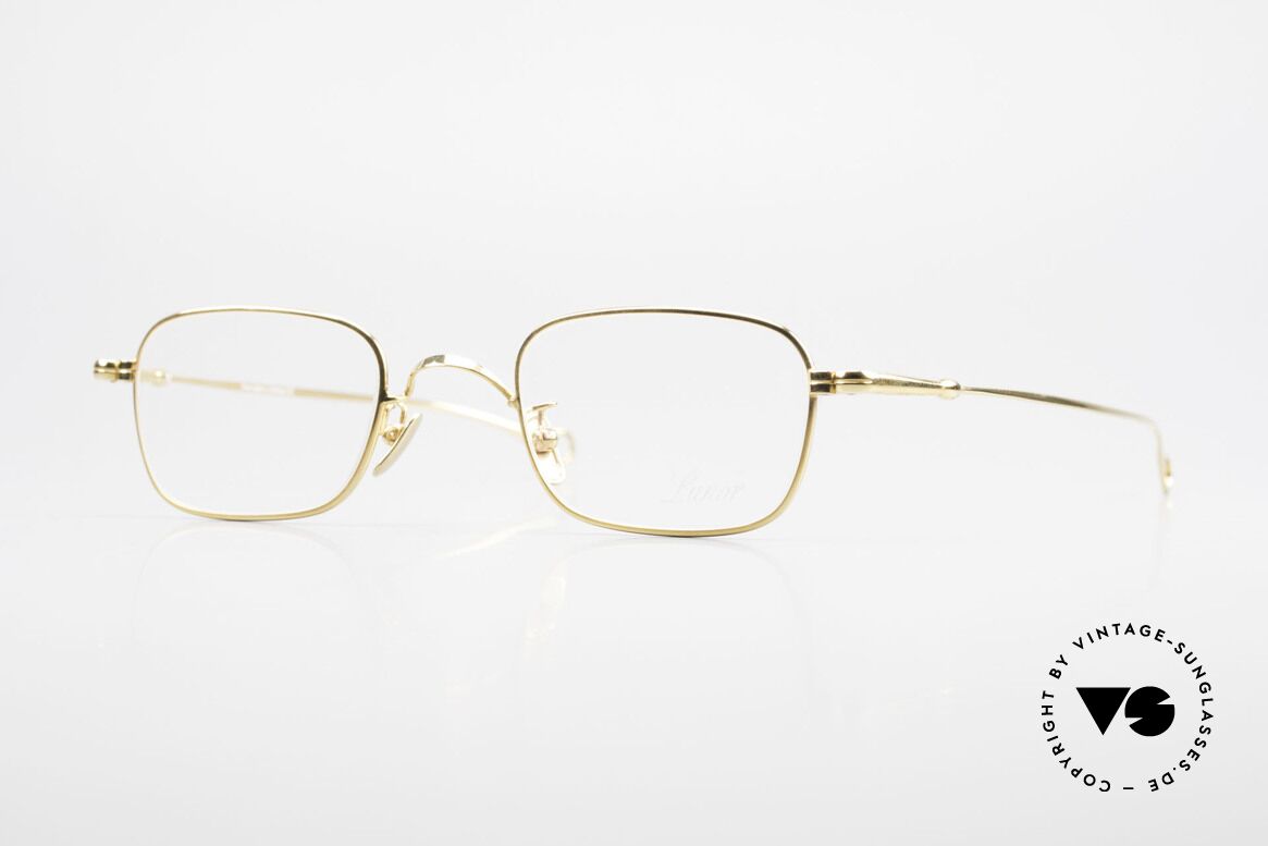 Lunor V 109 XL Men's Frame Gold Plated, gold-plated Lunor metal glasses in XL size 49/23, 140, Made for Men