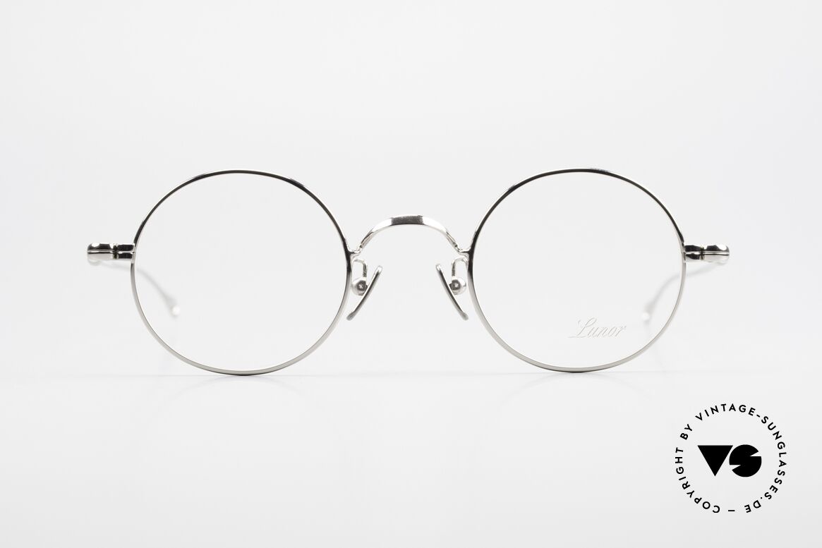 Lunor V 110 Lunor Glasses Round Platinum, LUNOR: honest craftsmanship with attention to details, Made for Men and Women