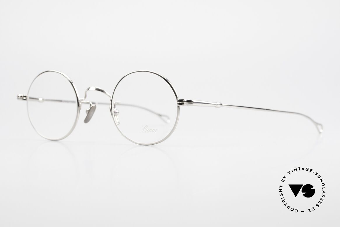 Lunor V 110 Lunor Glasses Round Platinum, without ostentatious logos (but in a timeless elegance), Made for Men and Women