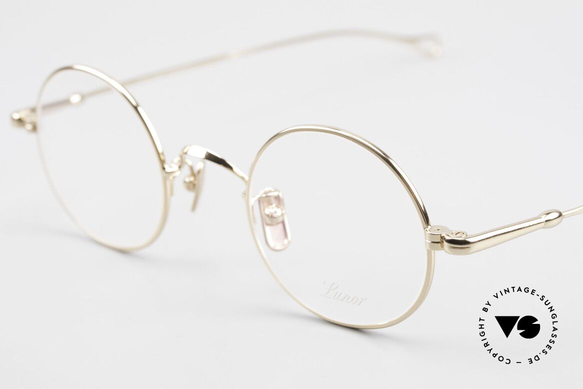 Lunor V 110 Lunor Round Glasses GP Gold, model V110: an eyewear classic for ladies & gentlemen, Made for Men and Women