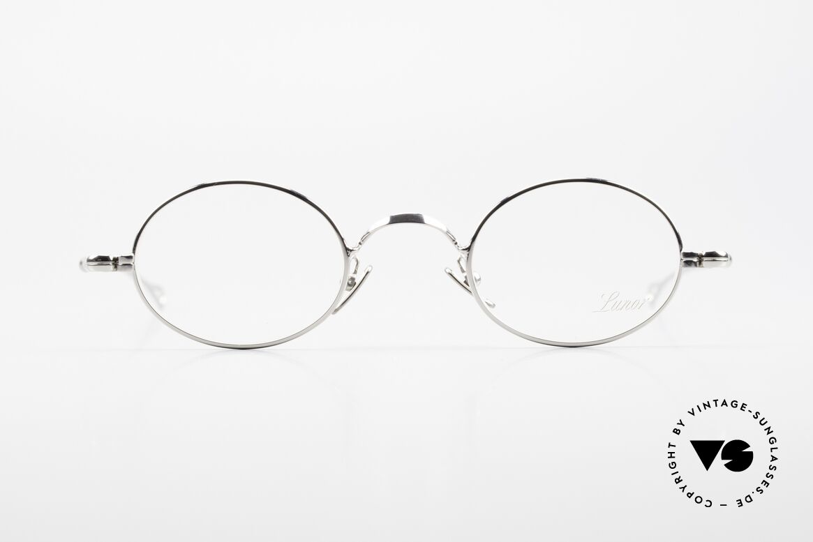 Lunor V 100 Oval Vintage Specs Platinum, without ostentatious logos (but in a timeless elegance), Made for Men and Women