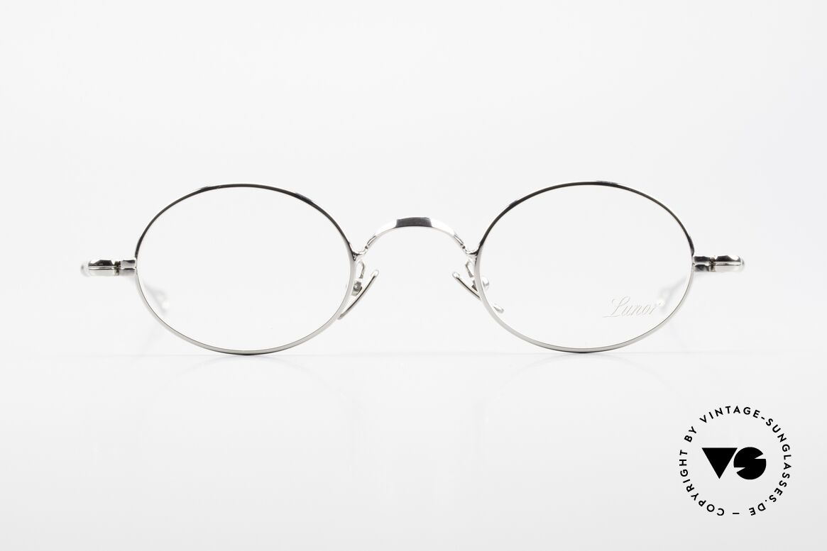 Lunor V 100 Oval Vintage Glasses Platinum, without ostentatious logos (but in a timeless elegance), Made for Men and Women