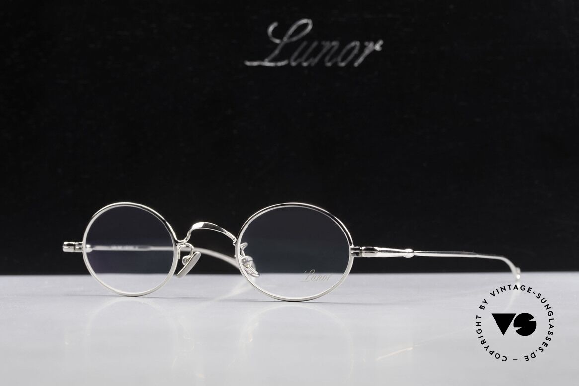 Lunor V 100 Oval Vintage Specs Platinum, Size: medium, Made for Men and Women