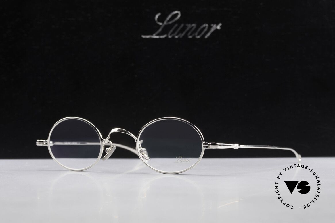 Lunor V 100 Oval Vintage Glasses Platinum, Size: medium, Made for Men and Women