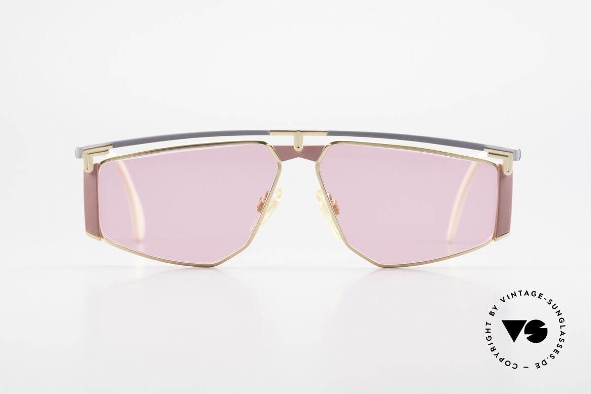 Cazal 235 Pink Titanium Vintage Frame, vintage Cazal 'German Titanium' frame from app. 1990, Made for Men and Women