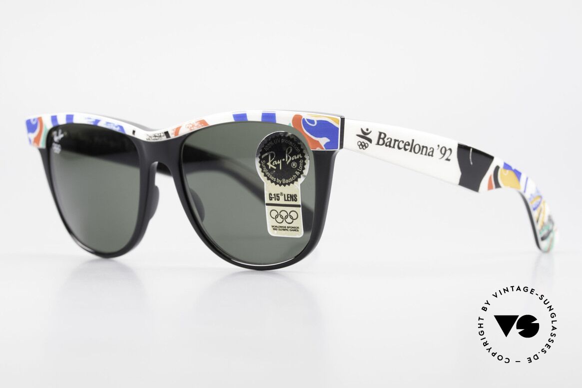 Ray Ban Wayfarer II Olympic Games 1992 Barcelona, rare Olympia Series - sports edition 'Barcelona 1992', Made for Men and Women