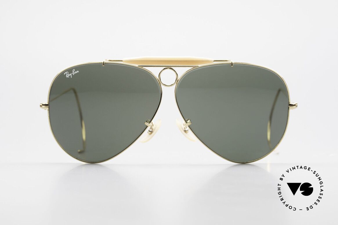 Ray Ban Shooter Sport Sunglass Classic Made in USA, vintage Ray-Ban aviator sunglasses of the 1980's, Made for Men