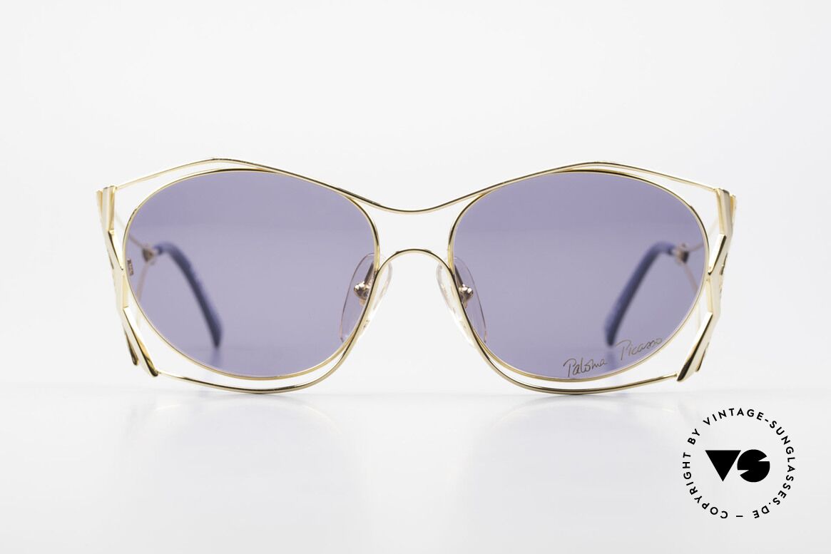 Paloma Picasso 3707 90's Sunglasses Gold-Plated, playful and elegant at the same time; just glamorous, Made for Women