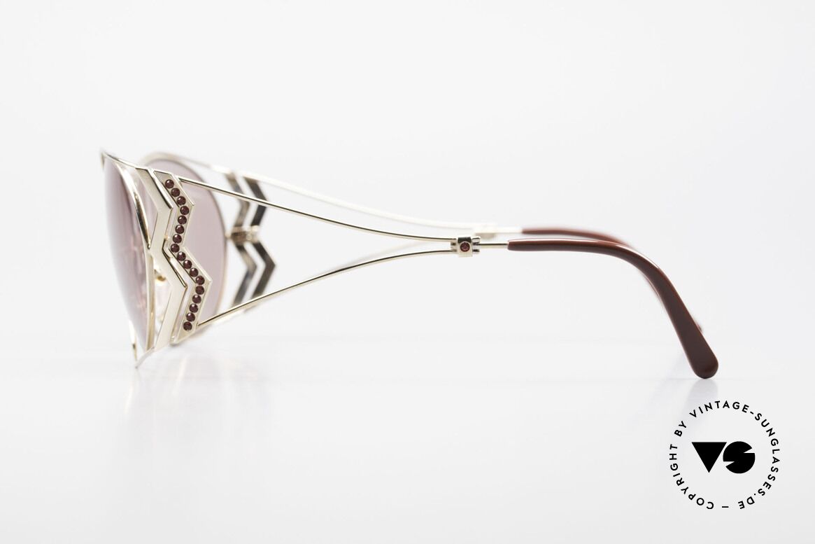 Paloma Picasso 3707 90's Sunglasses Rhinestones, gentrified metal frame with shiny rhinestone appliqué, Made for Women