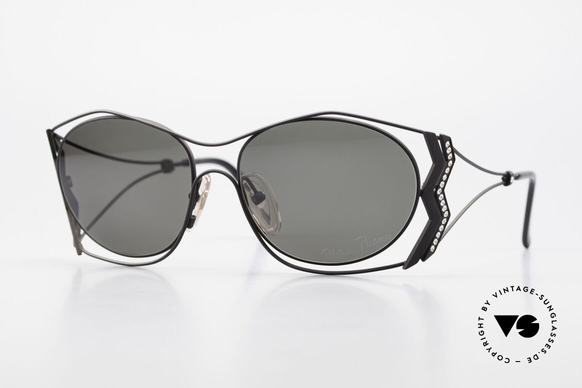 Paloma Picasso 3707 90s Shades Crystal Rhinestones, Picasso vintage sunglasses with Crystal rhinestones, Made for Women