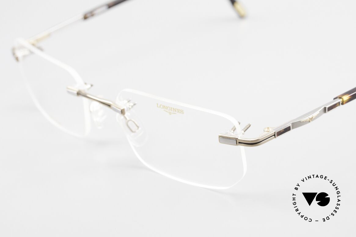 Longines 4238 90's Rimless Glasses Pure Titan, never worn (like all our 90's rimless eyeglass-frames), Made for Men