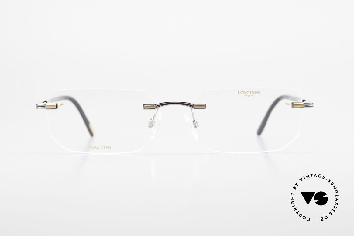Longines 4238 Rimless 90's Eyeglasses Men, rimless 1990's eyeglases; Pure Titan men's glasses, Made for Men