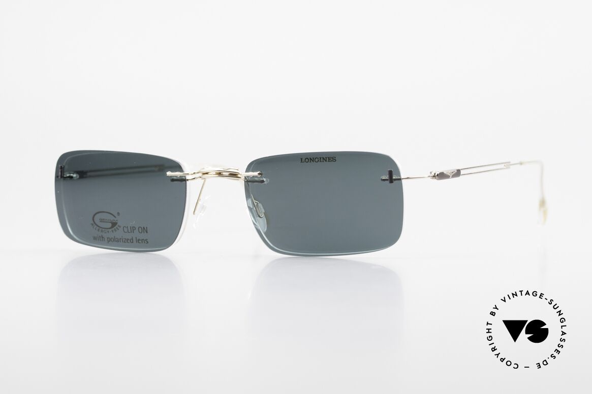 Longines 4367 Polarized Glasses Rimless 90s, 90's Longines model 4367 color 130, size 50-21, 135, Made for Men