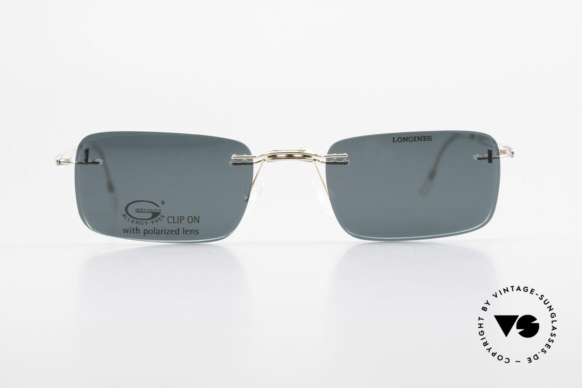 Longines 4367 Polarized Glasses Rimless 90s, allergy-free, rimless 90's eyeglass-frame by Longines, Made for Men