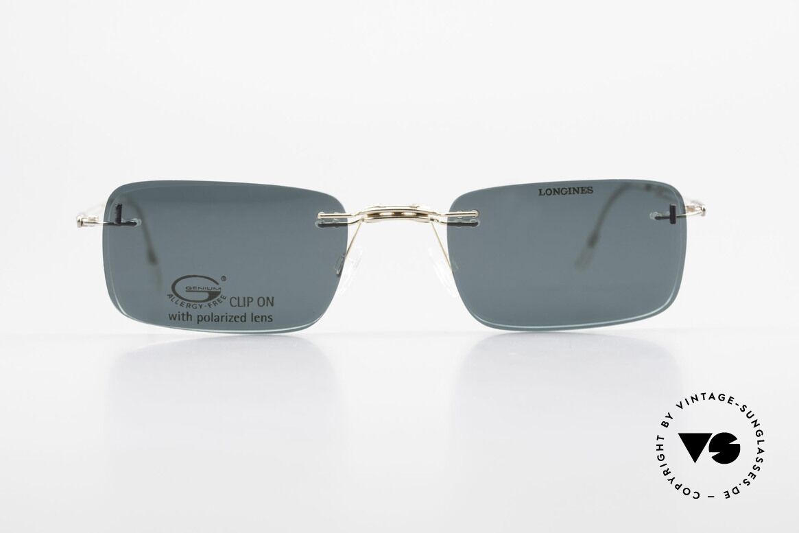 Longines 4367 Polarized Glasses Rimless 90s, 90's Longines model 4367 color 130, size 50-21, 135, Made for Men