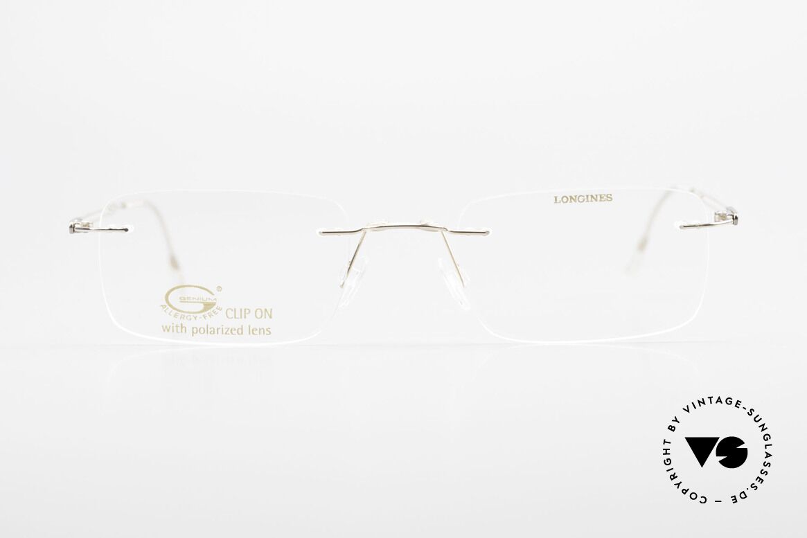 Longines 4367 Polarized Glasses Rimless 90s, Size: medium, Made for Men