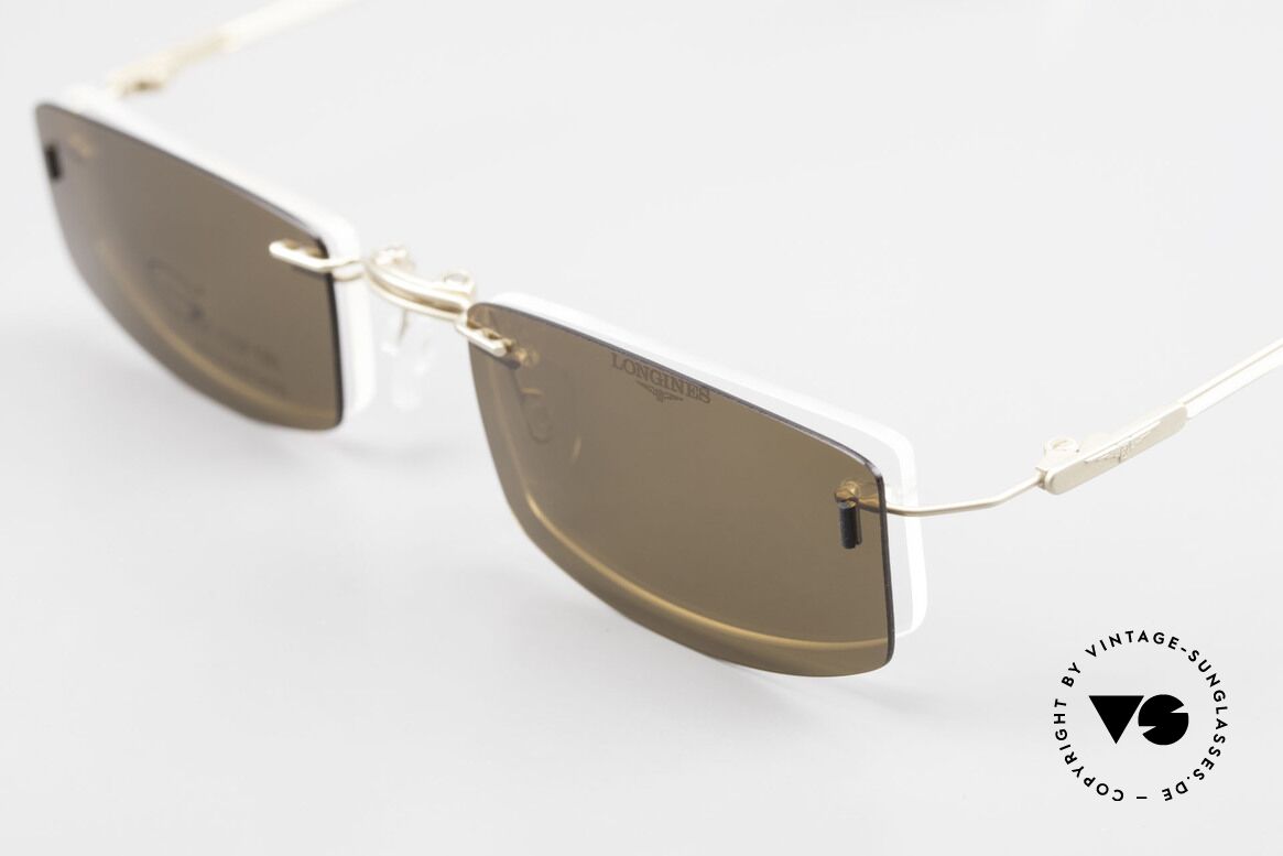 Longines 4378 Polarized Rimless Eyeglasses, never worn (like all our 90's rimless eyeglass-frames), Made for Men and Women
