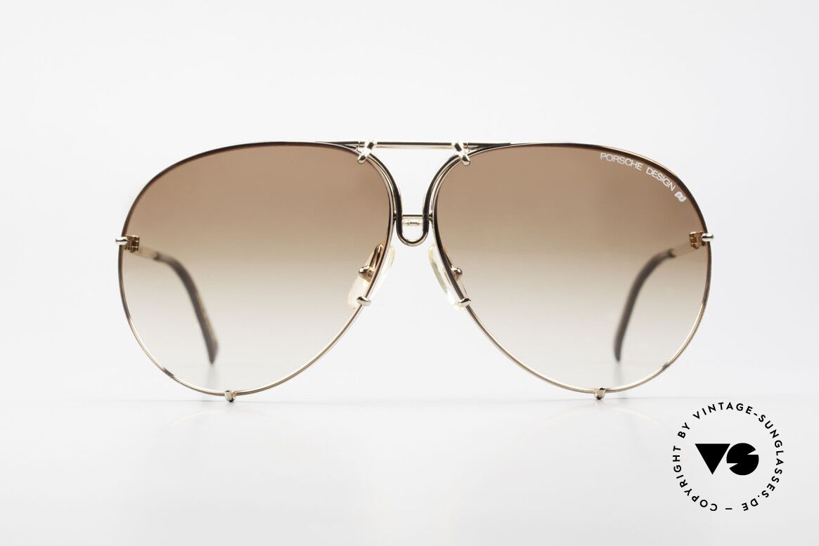Porsche 5623 Black Mass Movie Sunglasses, gold & brown-gradient lenses = most wanted version!, Made for Men and Women