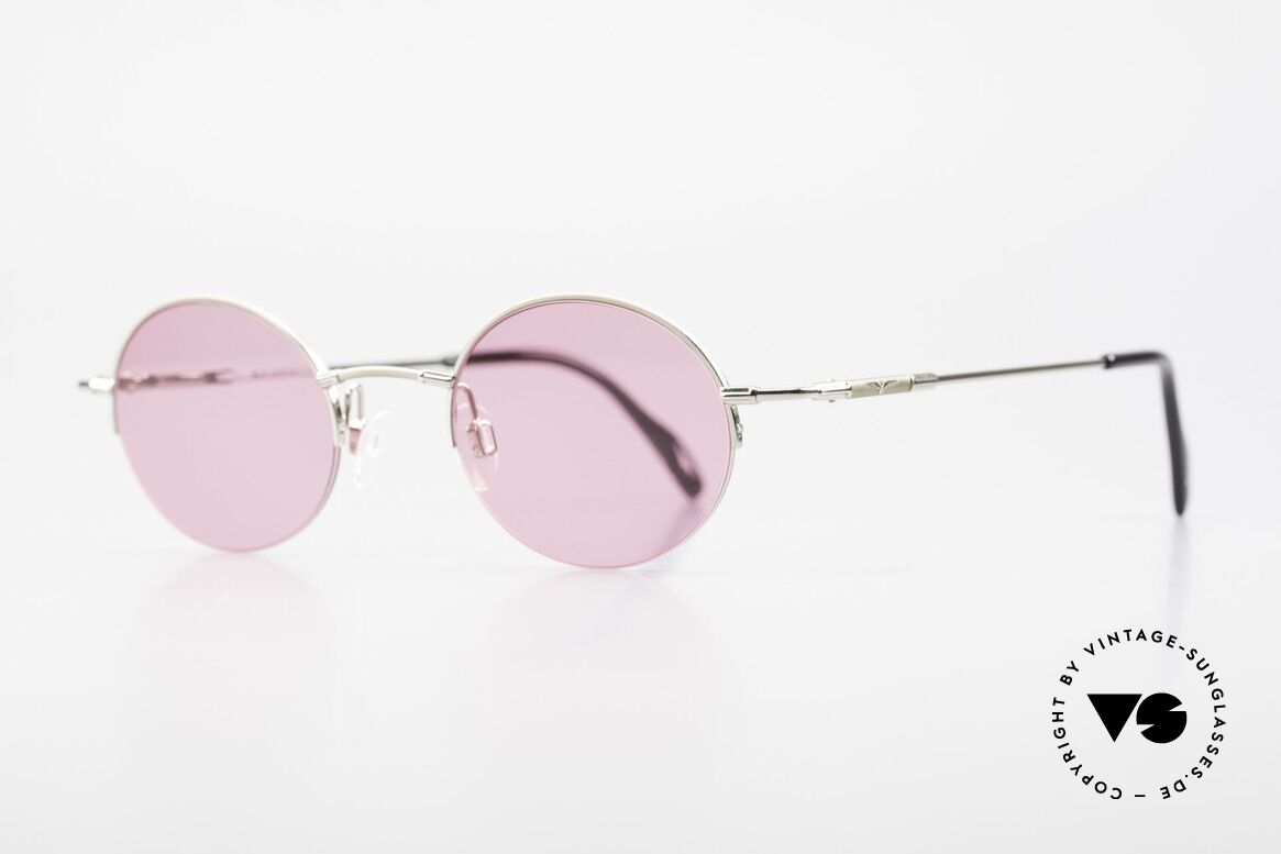 Longines 4363 Pink Sunglasses Oval Round, Longines logo, the winged hourglass, on the temples, Made for Men and Women