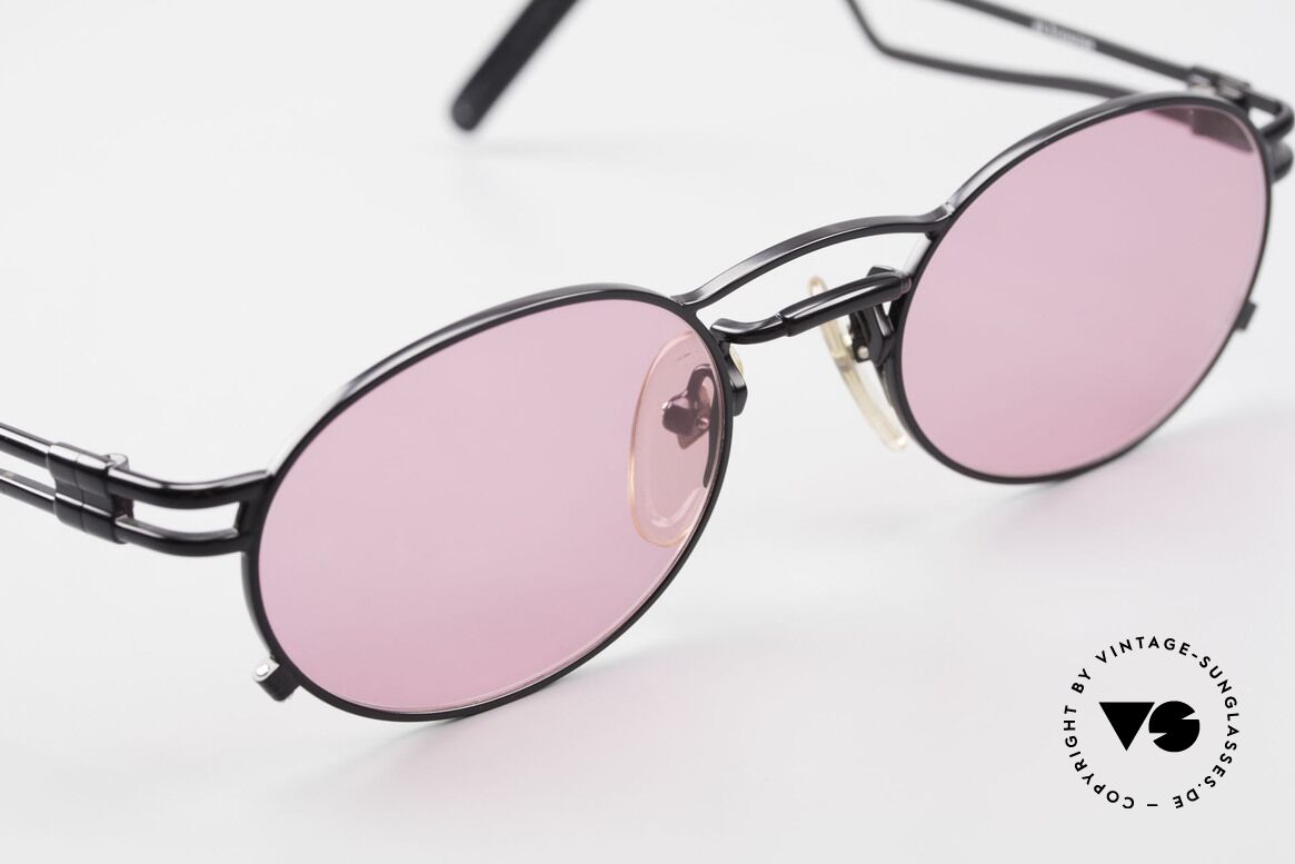 Jean Paul Gaultier 56-3173 Pink Oval Vintage Sunglasses, unworn, NOS (like all our rare 90's designer shades), Made for Men and Women