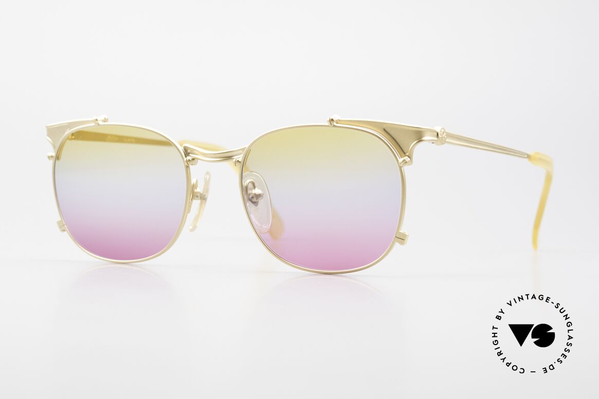 Jean Paul Gaultier 56-2175 Yellow Pink Gradient Lenses, rare vintage JEAN PAUL GAULTIER sunglasses, Made for Men and Women