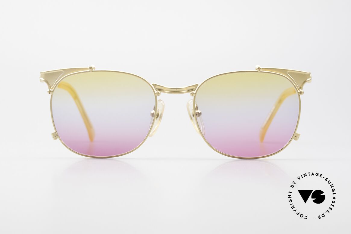 Jean Paul Gaultier 56-2175 Yellow Pink Gradient Lenses, rare vintage JEAN PAUL GAULTIER sunglasses, Made for Men and Women