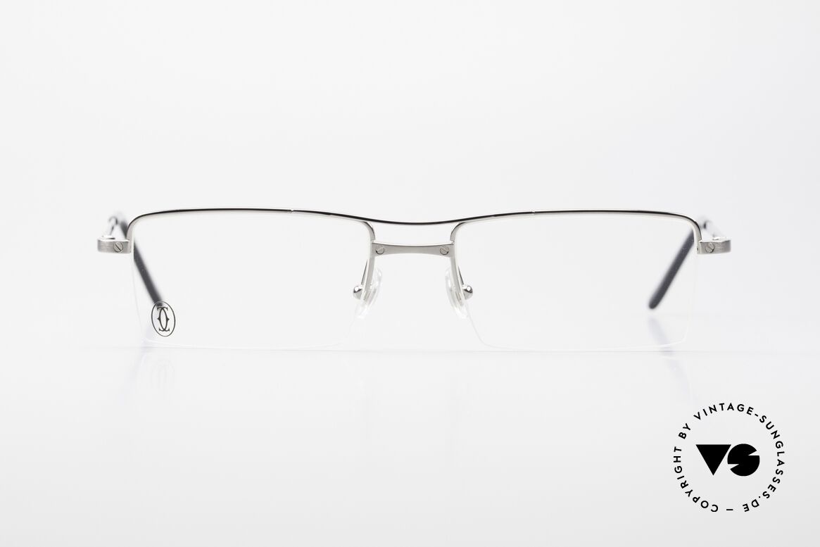 Cartier Semi T-Double Square Men's Titanium Glasses, square men's Cartier luxury eyeglasses; Titanium, Made for Men Cartier Semi T-Double Square Men's Titanium Glasses, square men's Cartier luxury eyeglasses; Titanium, Made for Men