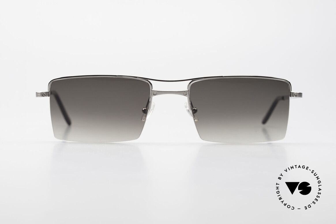 Cartier Semi T-Double Square Men's Titanium Shades, square men's Cartier luxury sunglasses; Titanium, Made for Men Cartier Semi T-Double Square Men's Titanium Shades, square men's Cartier luxury sunglasses; Titanium, Made for Men