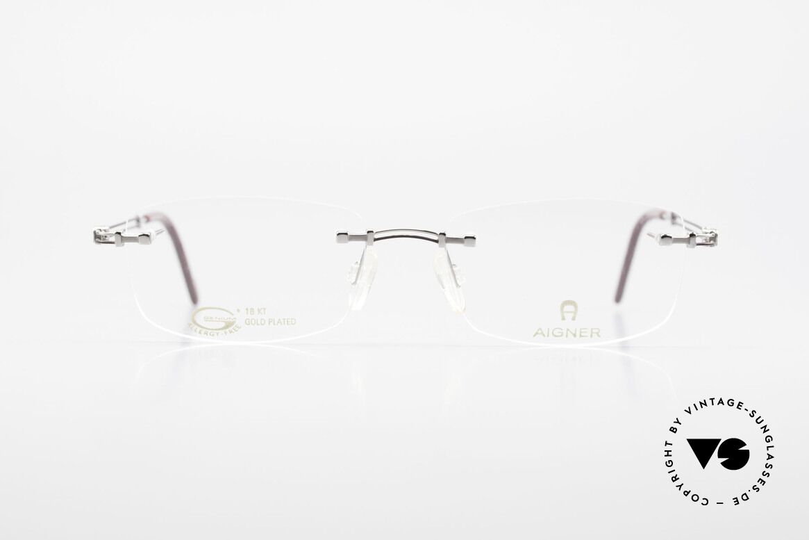 Aigner EA498 Rimless Vintage Glasses 90's, rimless AIGNER vintage glasses, EA498, size 53/18, 140, Made for Men and Women