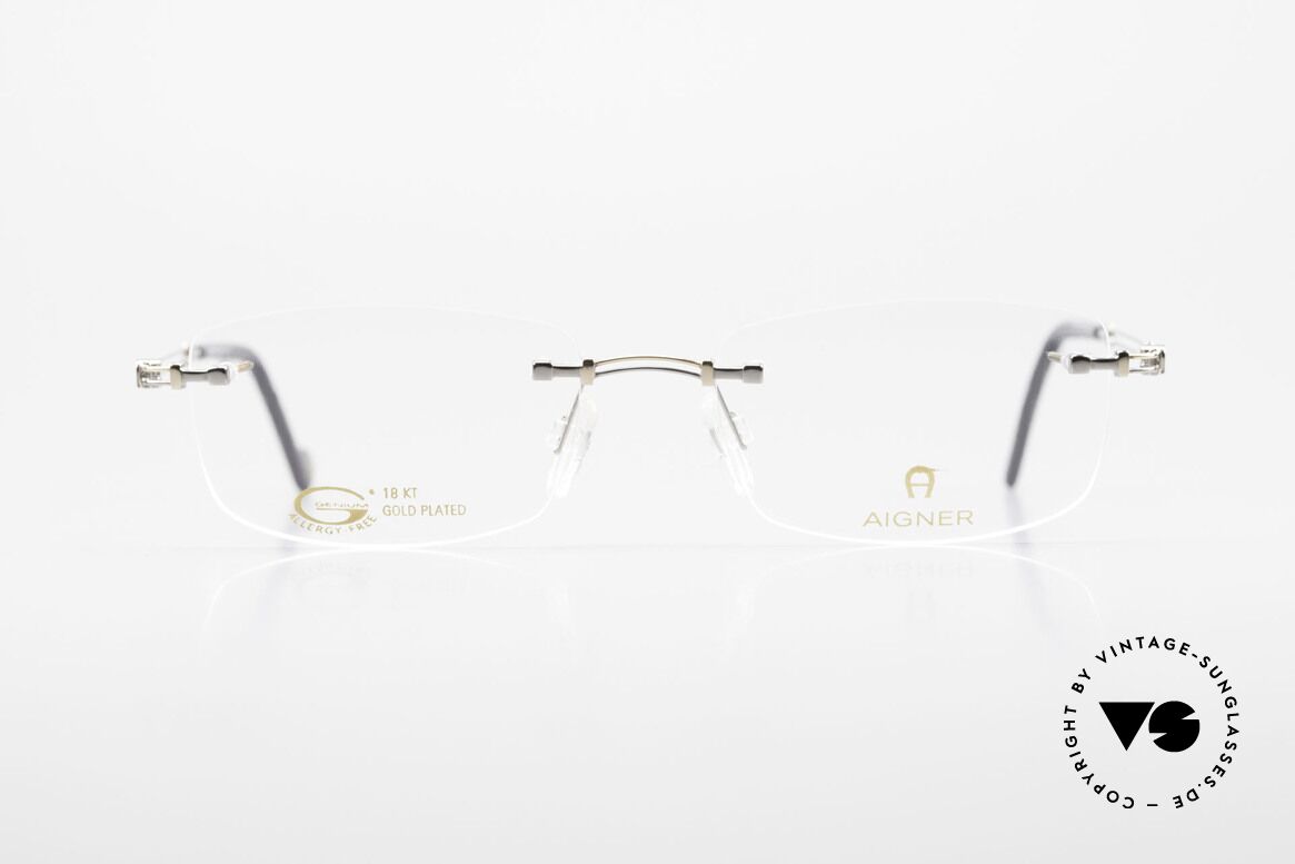 Aigner EA498 Rimless 90's Glasses Unisex, rimless AIGNER vintage glasses, EA498, size 53/18, 140, Made for Men and Women