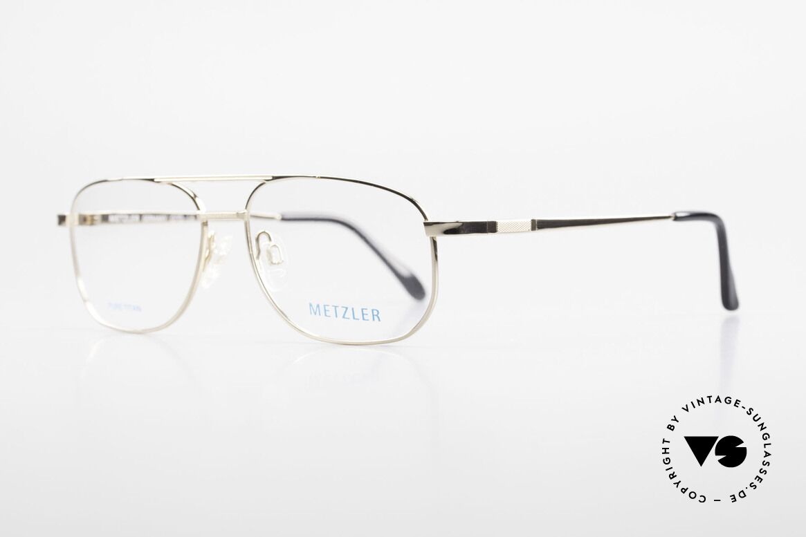 Metzler 1678 Vintage Titan Glasses for Men, 'made in Germany' quality, gold-plated titan frame, Made for Men